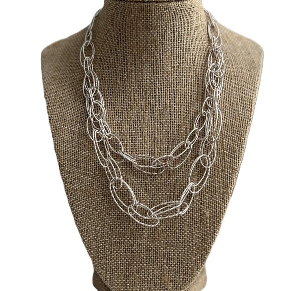 Silver Links Necklace - Picture 2 of 5